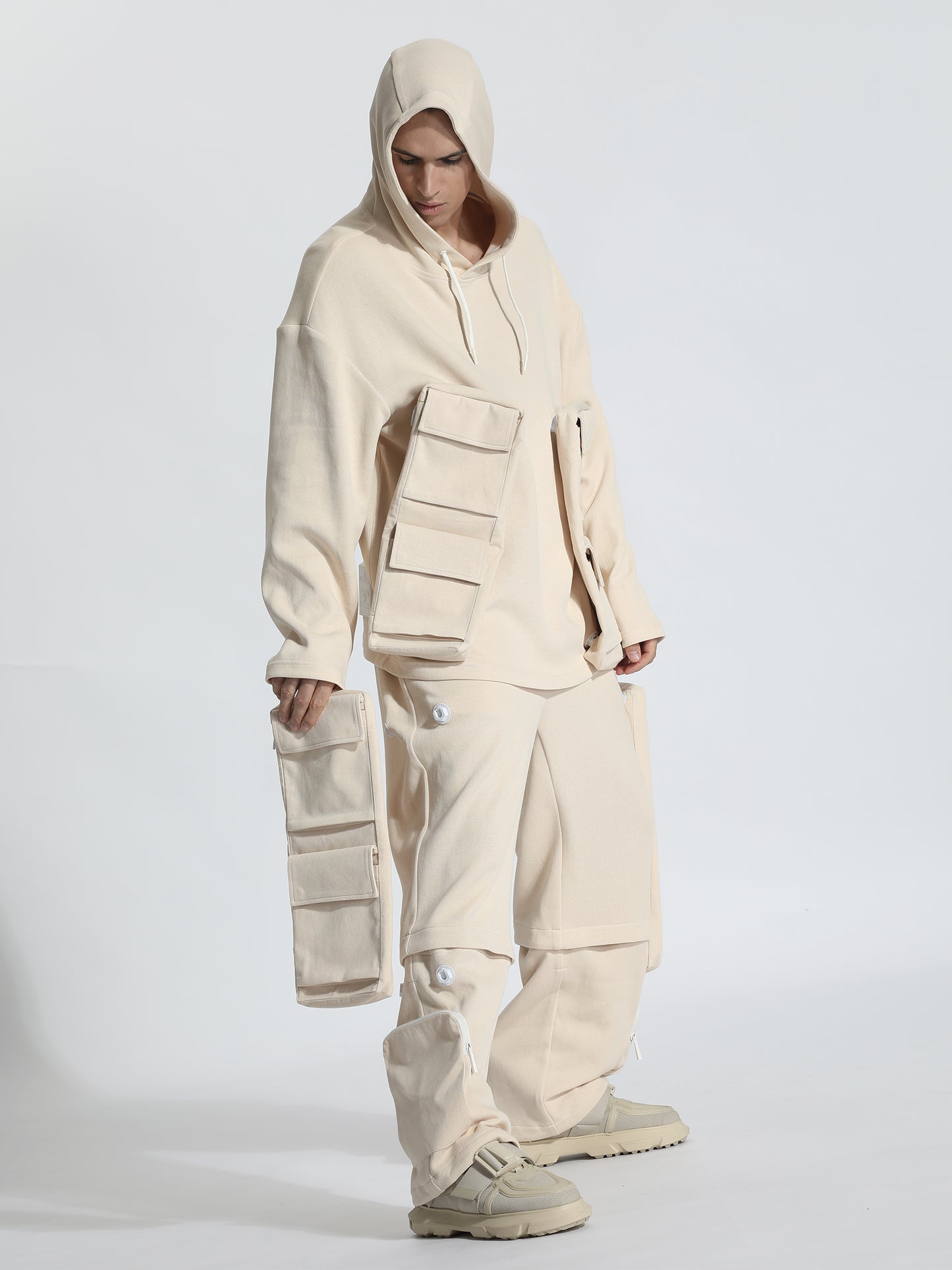 Utilitarian Warrior Hoodies & Sweatshirts With Multi-Pocket Design For men