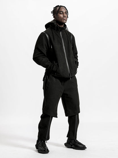 Cropped Length Warrior Jackets With Multi-Pocket Design For men