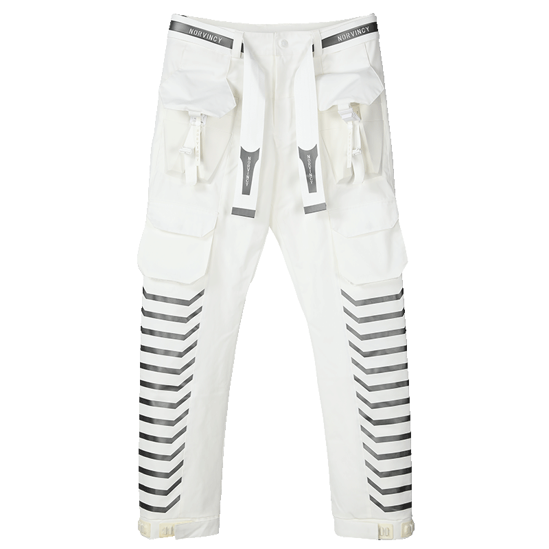 Futuristic Design Warrior Hardshell Pants With Multi-Pocket Design For men