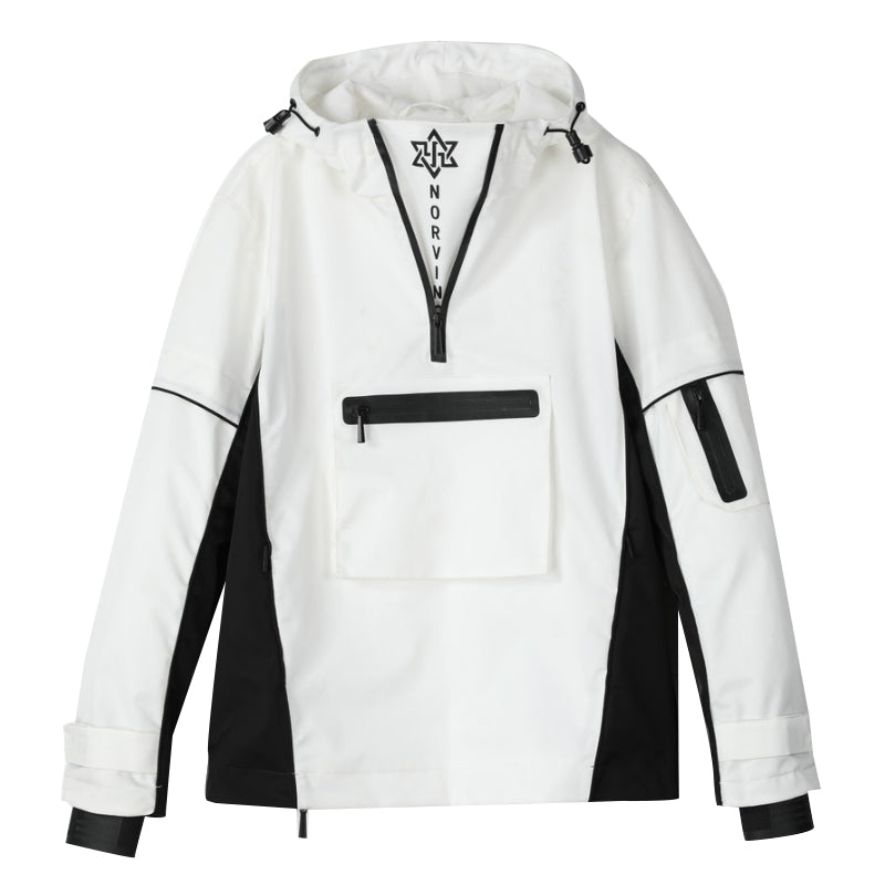 Cyberpunk Aesthetic Warrior Windbreakers With Multi-Pocket Design For men