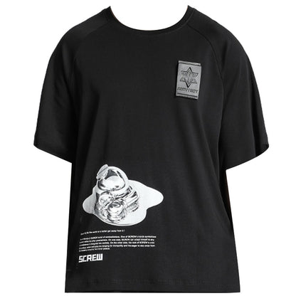 Loose/Relaxed Fit Warrior T-Shirts With Patchwork panel For men