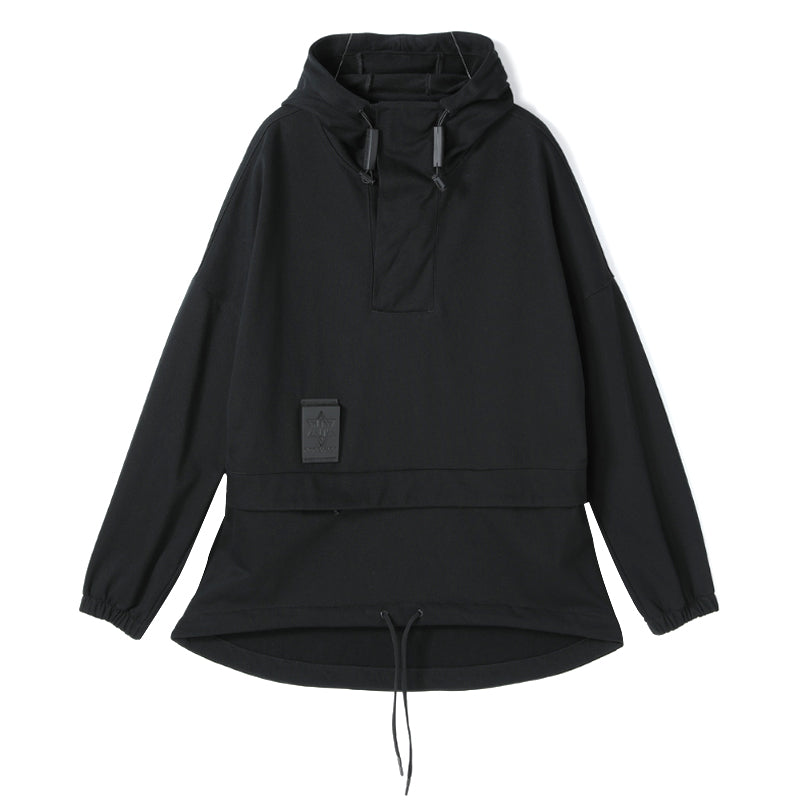 Patchwork panel Warrior Hoodies & Sweatshirts With Adjustable Drawstring For men