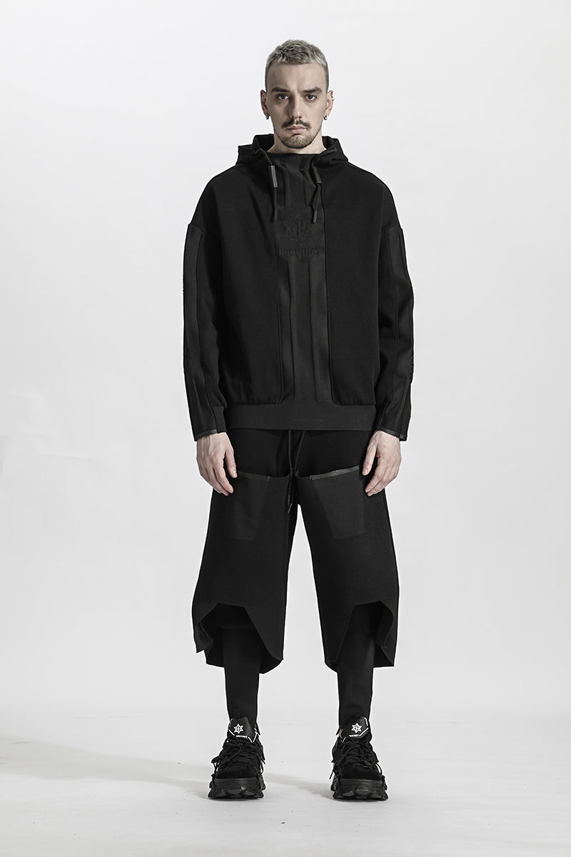Patchwork panel Warrior joggers With Elastic Waistband For men