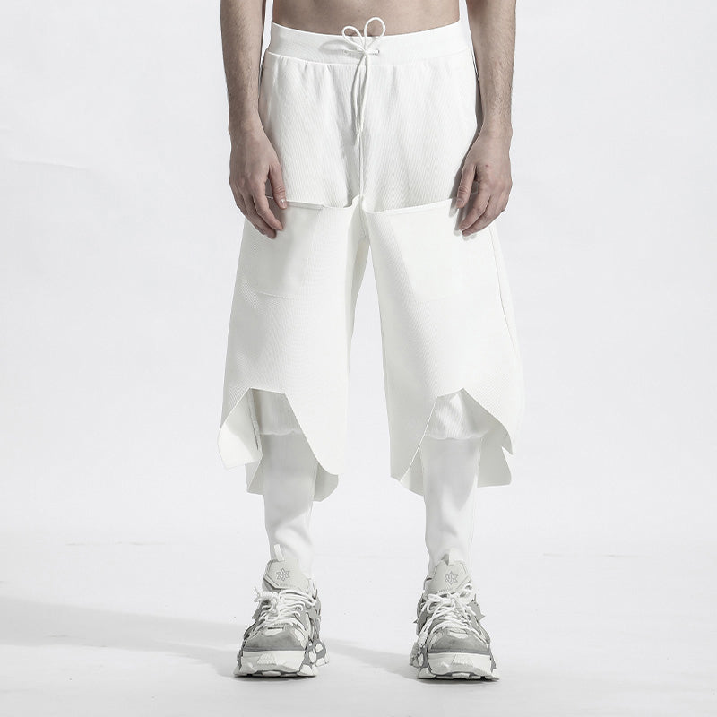 Patchwork panel Warrior joggers With Elastic Waistband For men