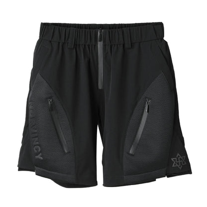 Futuristic Design Warrior Shorts With Multi-Pocket Design For men