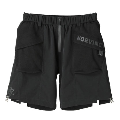 Futuristic Design Warrior Shorts With Multi-Pocket Design For men