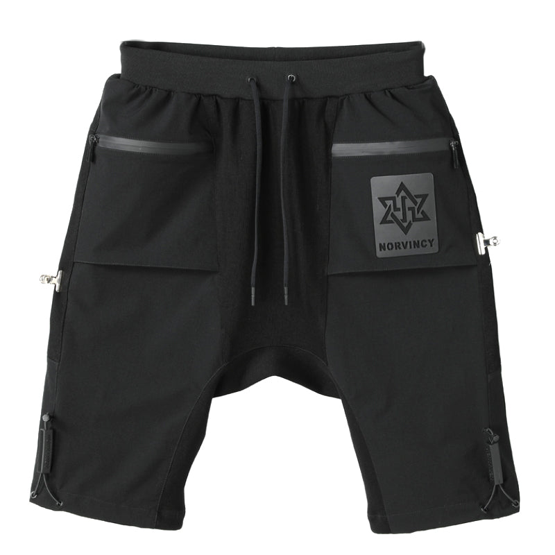 Futuristic Design Warrior Shorts With Multi-Pocket Design For men