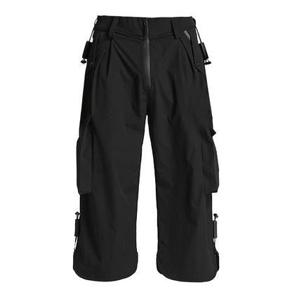 Techwear Style Warrior Shorts With Multi-Pocket Design For men