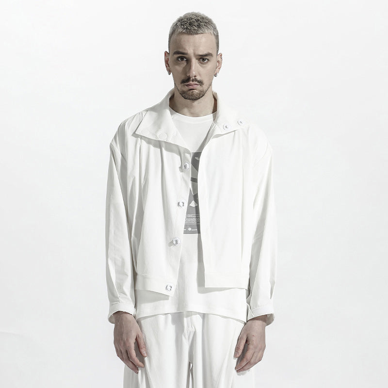 Cropped Length Warrior Jackets With Magnetic Buckles For men
