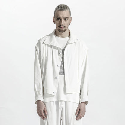 Cropped Length Warrior Jackets With Magnetic Buckles For men