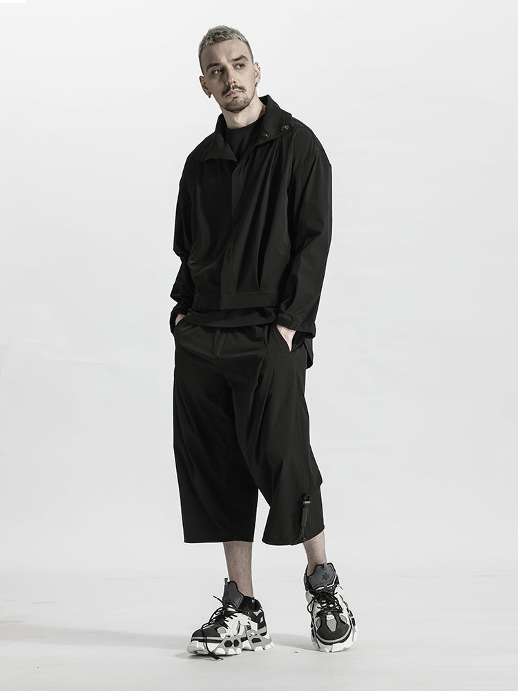 Cropped Length Warrior Jackets With Magnetic Buckles For men