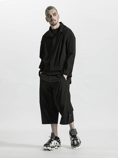 Cropped Length Warrior Jackets With Magnetic Buckles For men