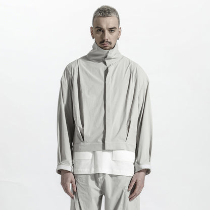 Cropped Length Warrior Jackets With Magnetic Buckles For men