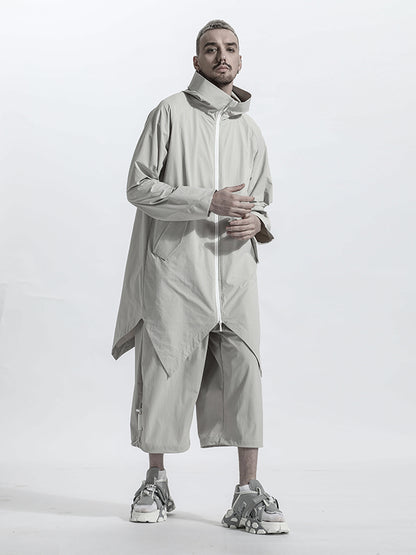 Longline Warrior Coats With Two-Way Zipper For men
