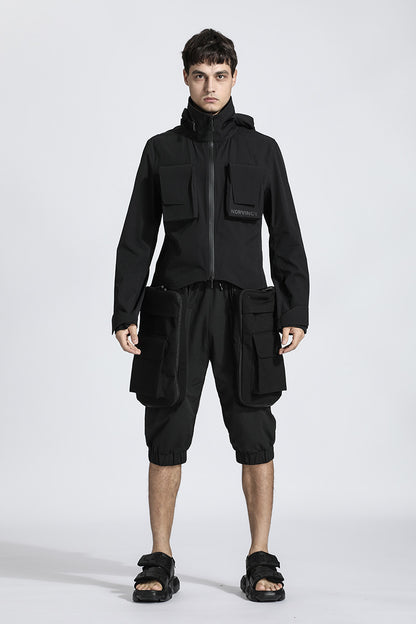 Utilitarian Warrior Jackets With Multi-Pocket Design For men