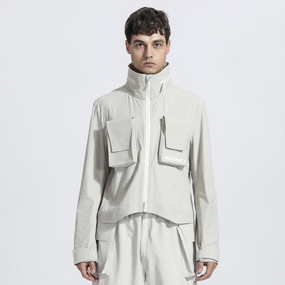 Utilitarian Warrior Jackets With Multi-Pocket Design For men