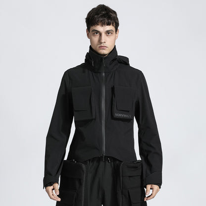 Utilitarian Warrior Jackets With Multi-Pocket Design For men