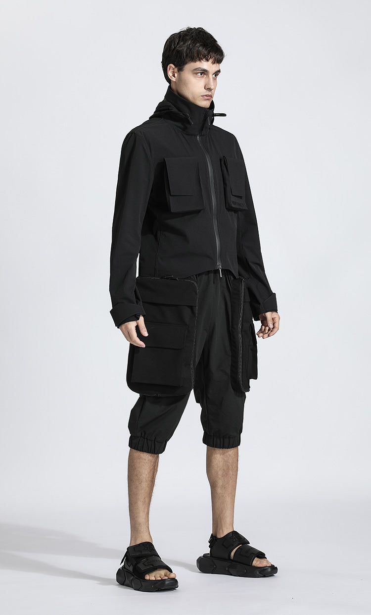 Utilitarian Warrior Jackets With Multi-Pocket Design For men