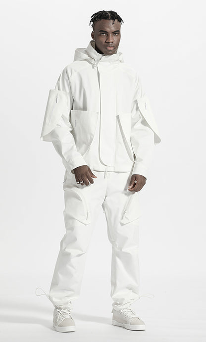Techwear Style Warrior Windbreakers With Multi-Pocket Design For men