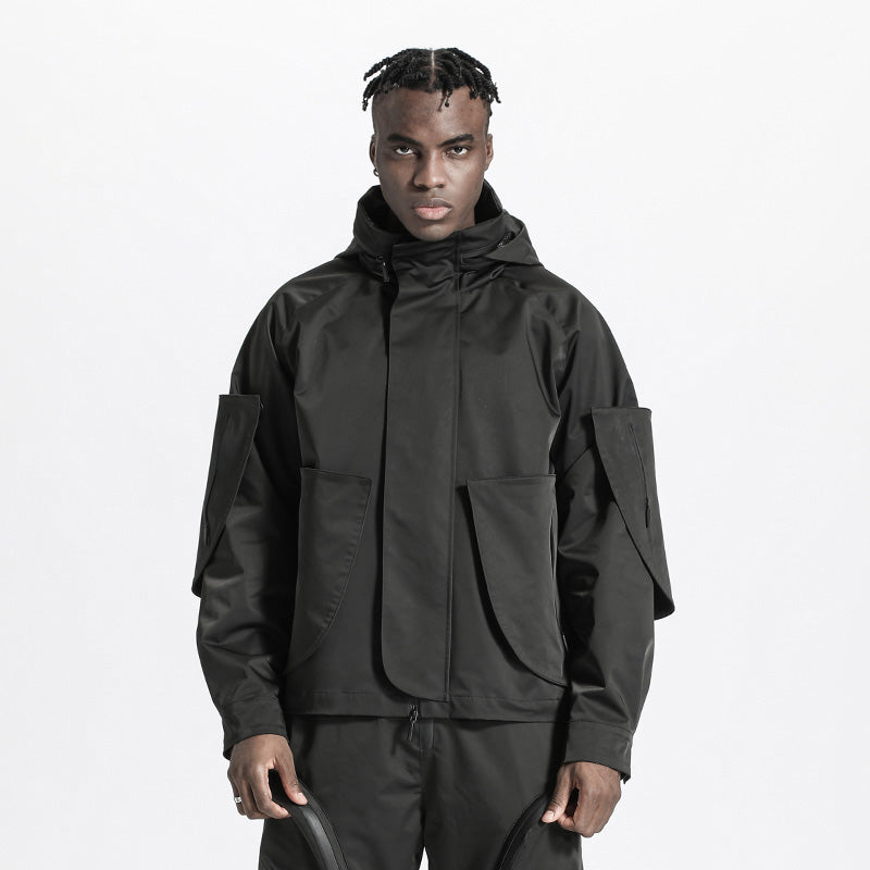 Techwear Style Warrior Windbreakers With Multi-Pocket Design For men