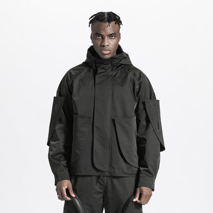 Techwear Style Warrior Windbreakers With Multi-Pocket Design For men