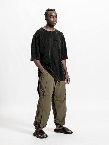 Patchwork panel Warrior joggers With Durable Ripstop For men