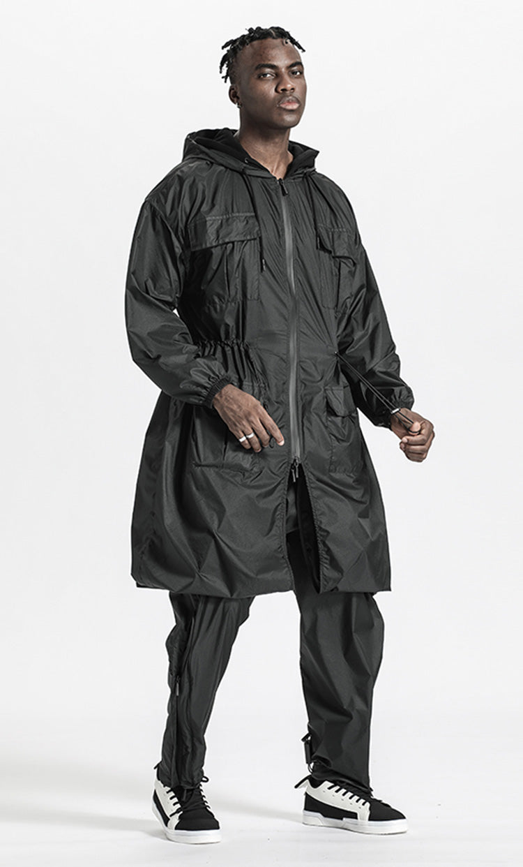 Futuristic Design Warrior Cargo Pants With Adjustable Drawstring For men