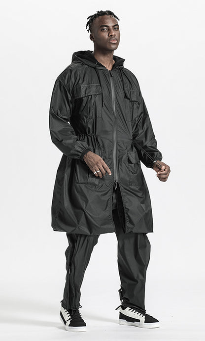 Futuristic Design Warrior Cargo Pants With Adjustable Drawstring For men