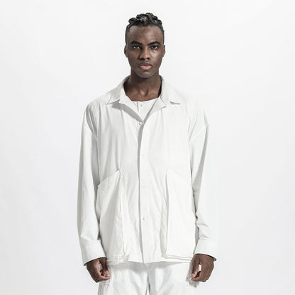 Utilitarian Warrior Shirts With Multi-Pocket Design For men