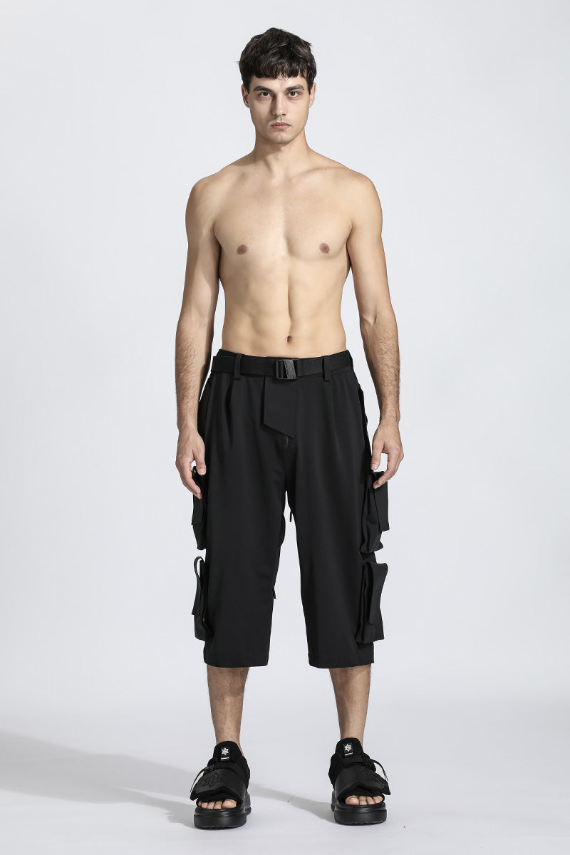 Utilitarian Warrior Shorts With Breathable Mesh For men