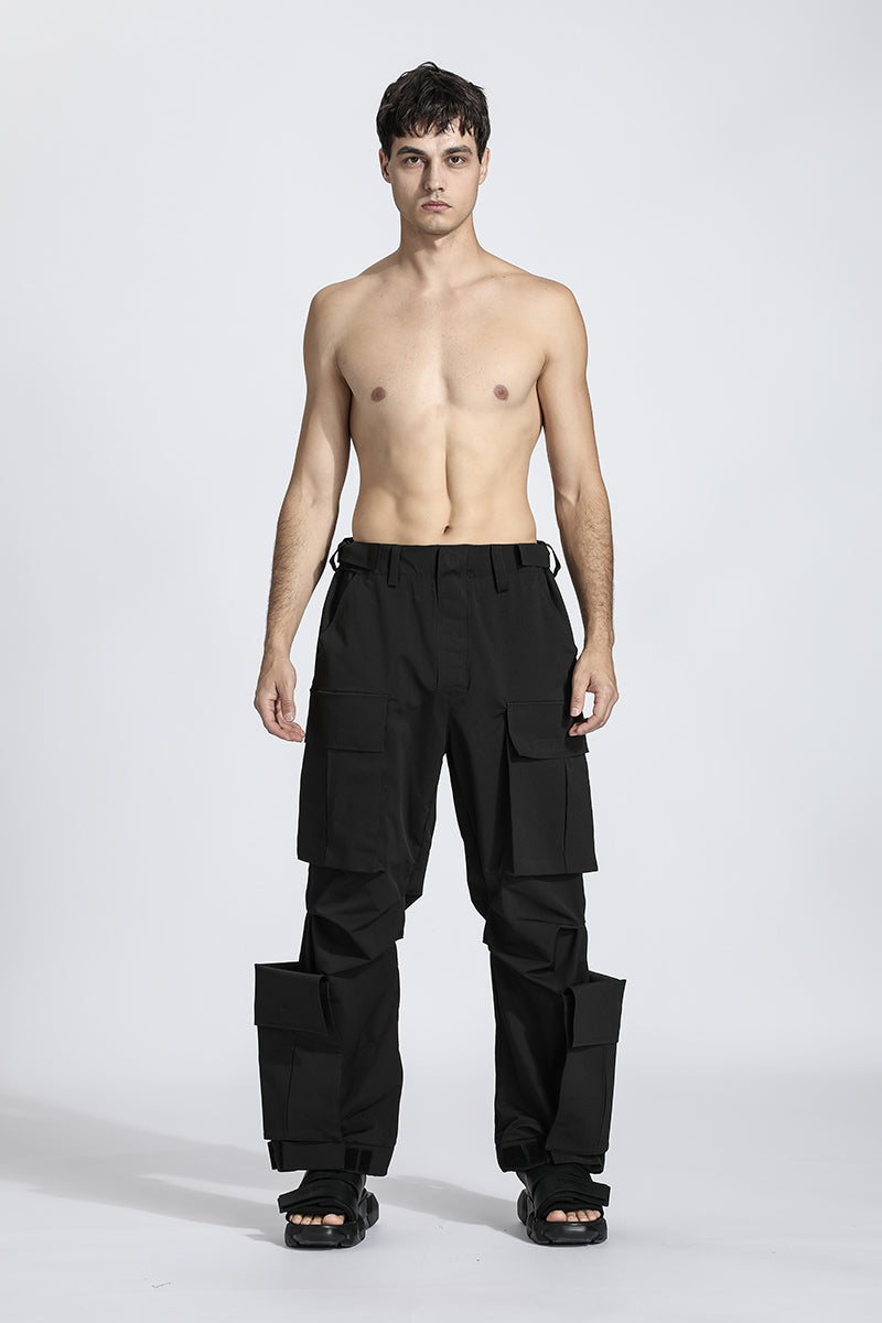 Loose/Relaxed Fit Warrior Cargo Pants With Multi-Pocket Design For men