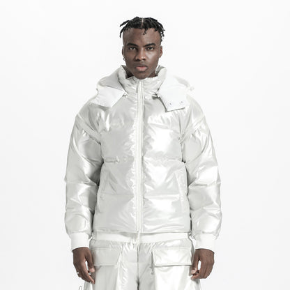 Cyberpunk Aesthetic Warrior Padded Jackets With Zip-Off Sleeves For men