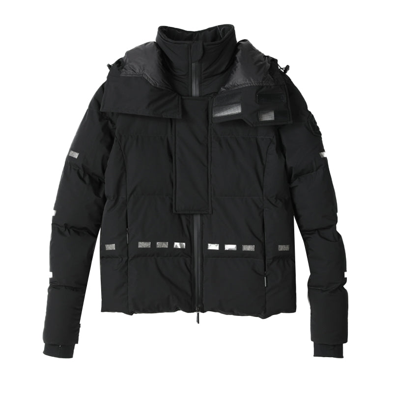 Cropped Length Warrior Padded Jackets With Magnetic Buckles For men
