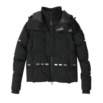 Cropped Length Warrior Padded Jackets With Magnetic Buckles For men
