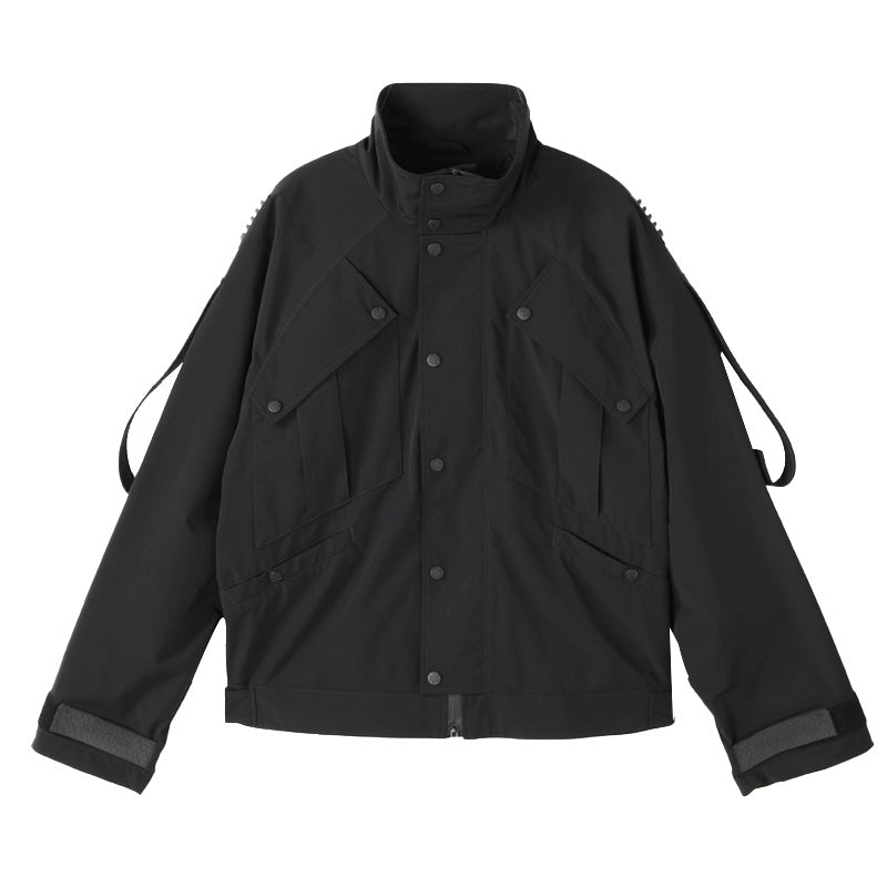 Cyberpunk Aesthetic Warrior Jackets With Multi-Pocket Design For men