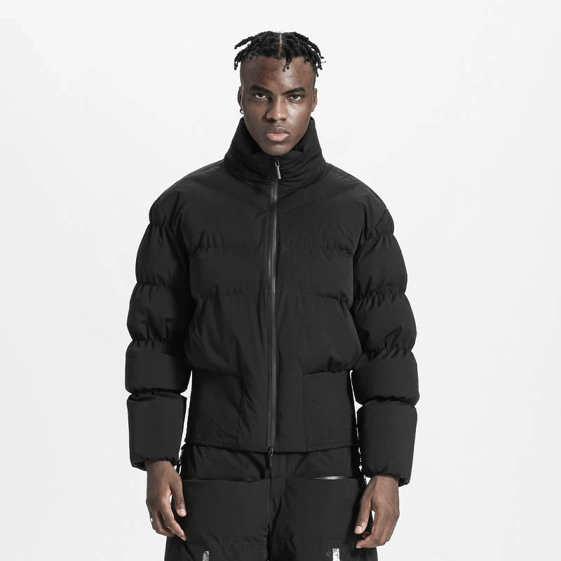 Cropped Length Warrior Padded Jackets With Two-Way Zipper For men