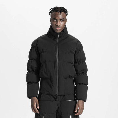 Cropped Length Warrior Padded Jackets With Two-Way Zipper For men