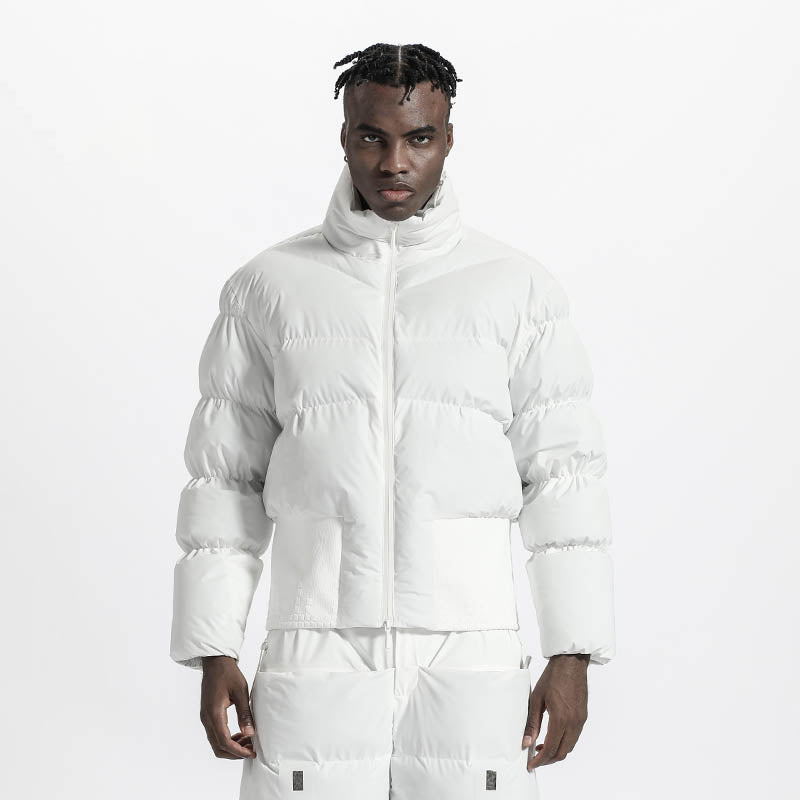 Cropped Length Warrior Padded Jackets With Two-Way Zipper For men