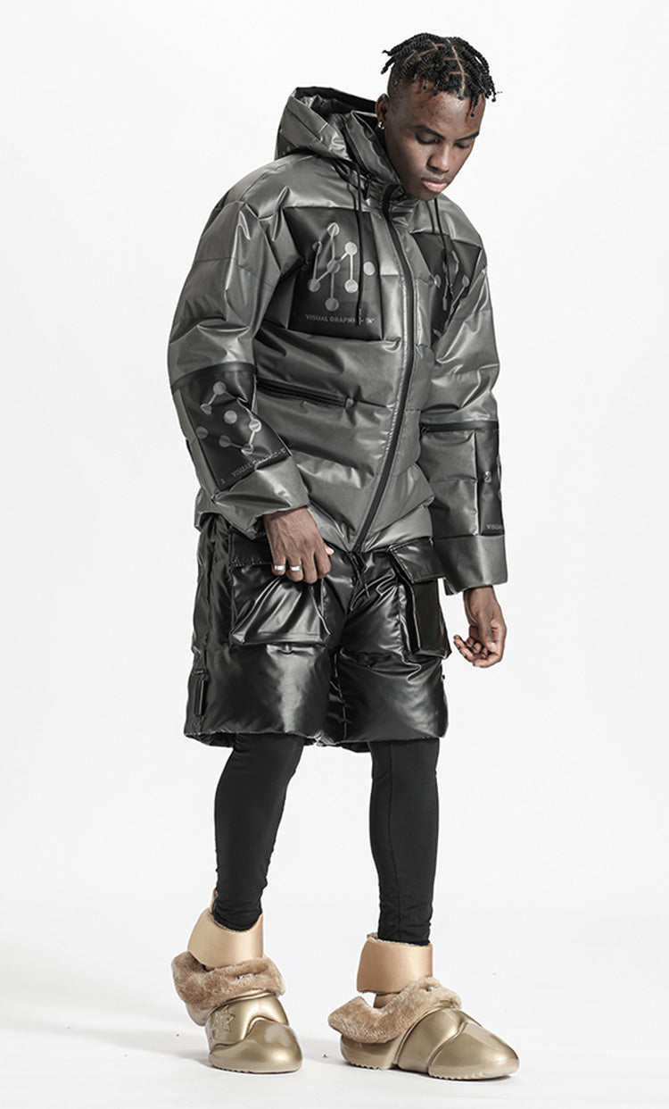 Techwear Style Warrior Padded Jackets With Multi-Pocket Design For men