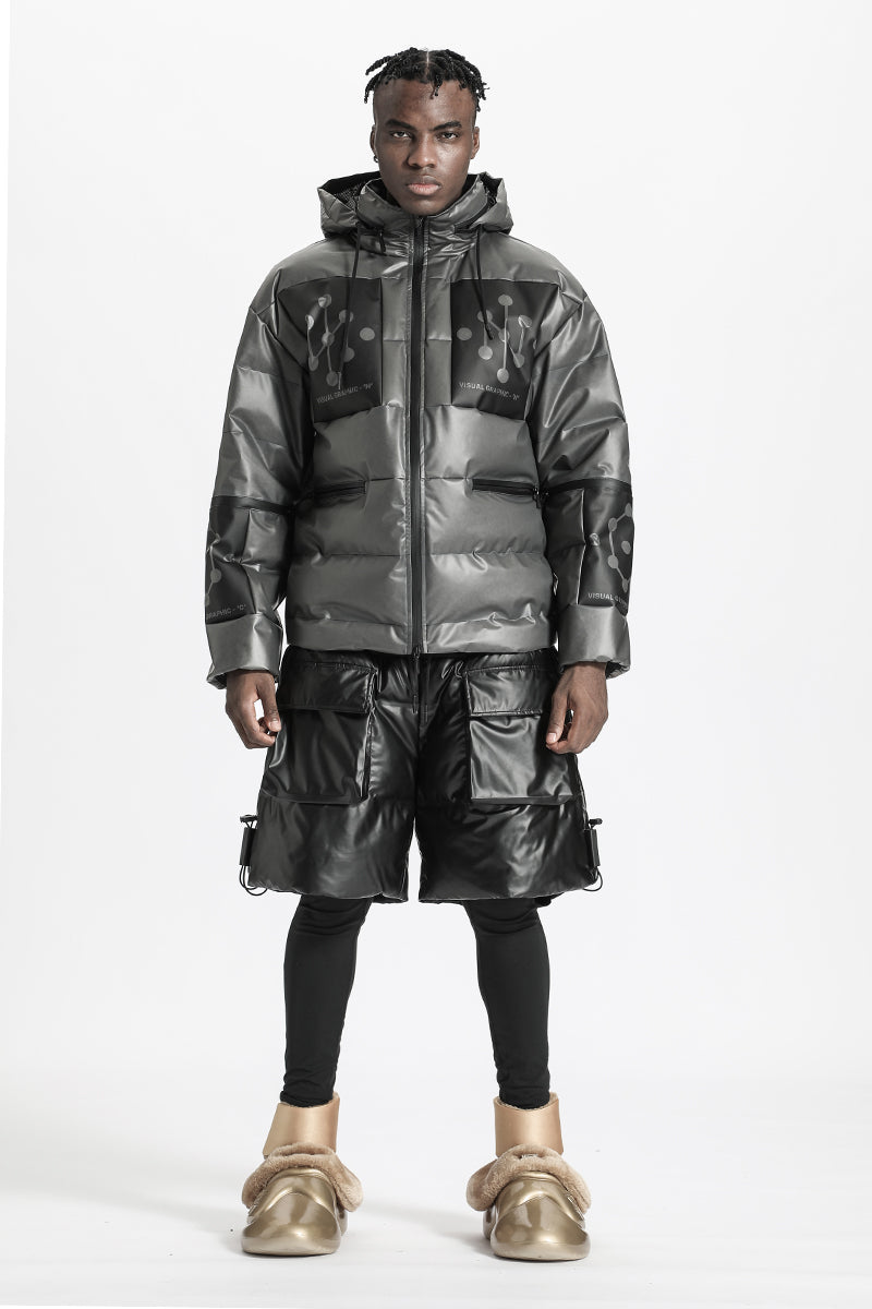 Techwear Style Warrior Padded Jackets With Multi-Pocket Design For men