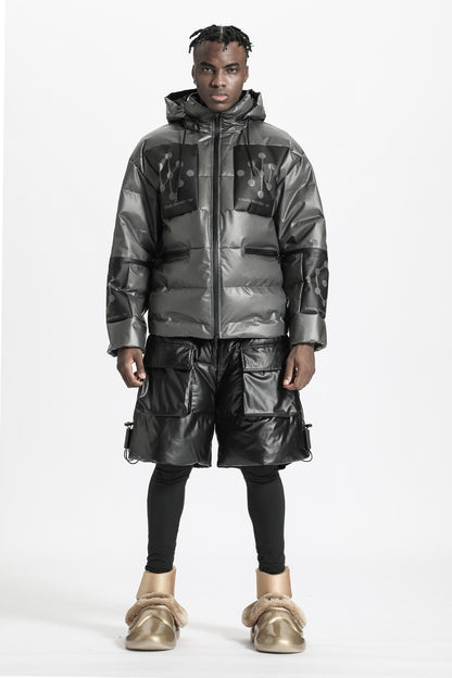 Techwear Style Warrior Padded Jackets With Multi-Pocket Design For men