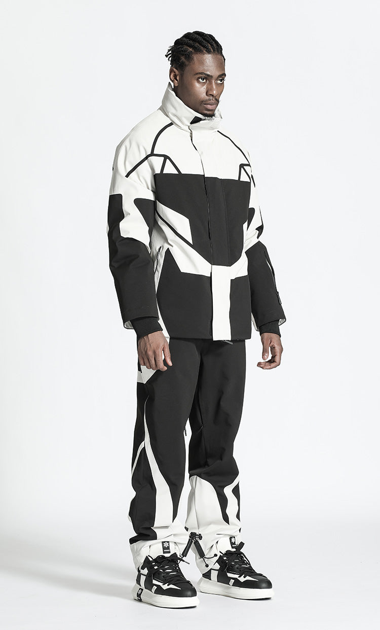 Futuristic Design Warrior Hardshell Pants With Elastic Waistband For men