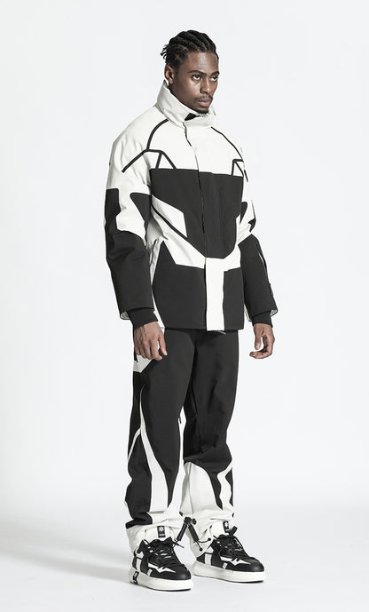 Futuristic Design Warrior Hardshell Pants With Elastic Waistband For men