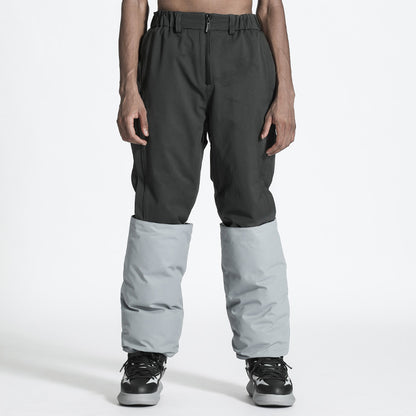 Patchwork panel Warrior Down Pants With Lightweight Insulation For men