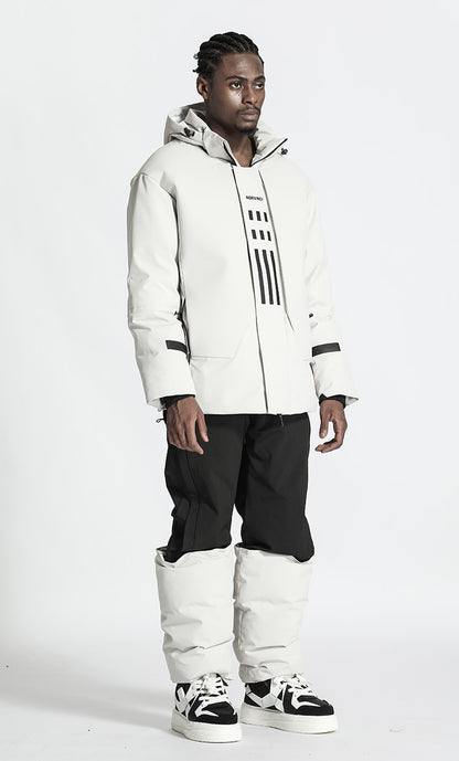 Patchwork panel Warrior Down Pants With Lightweight Insulation For men