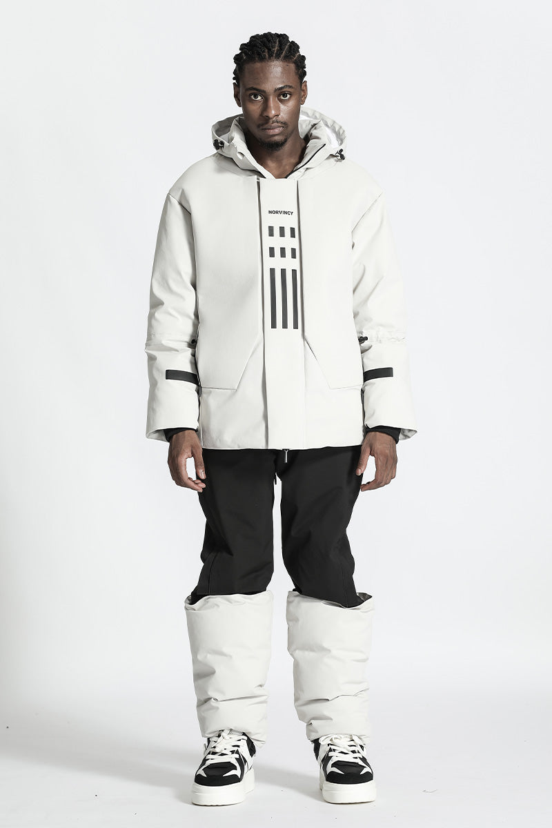 Patchwork panel Warrior Down Pants With Lightweight Insulation For men
