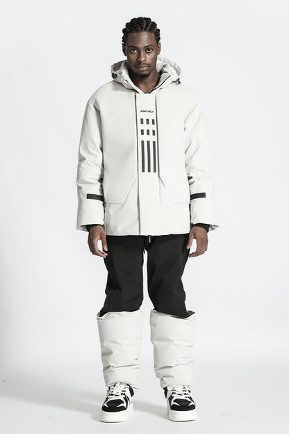 Patchwork panel Warrior Down Pants With Lightweight Insulation For men