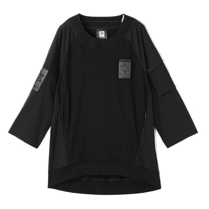 Patchwork panel Warrior T-Shirts With Ribbed Cuffs/Hem For men