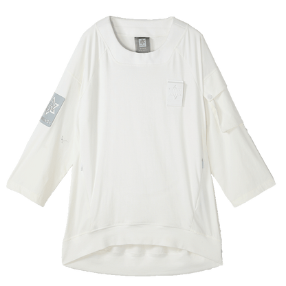 Patchwork panel Warrior T-Shirts With Ribbed Cuffs/Hem For men