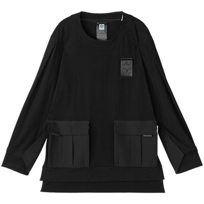 Patchwork panel Warrior T-Shirts With Ribbed Cuffs/Hem For men